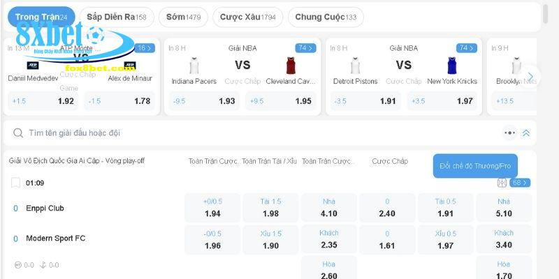 Cá cược thể thao với nhiều loại kèo